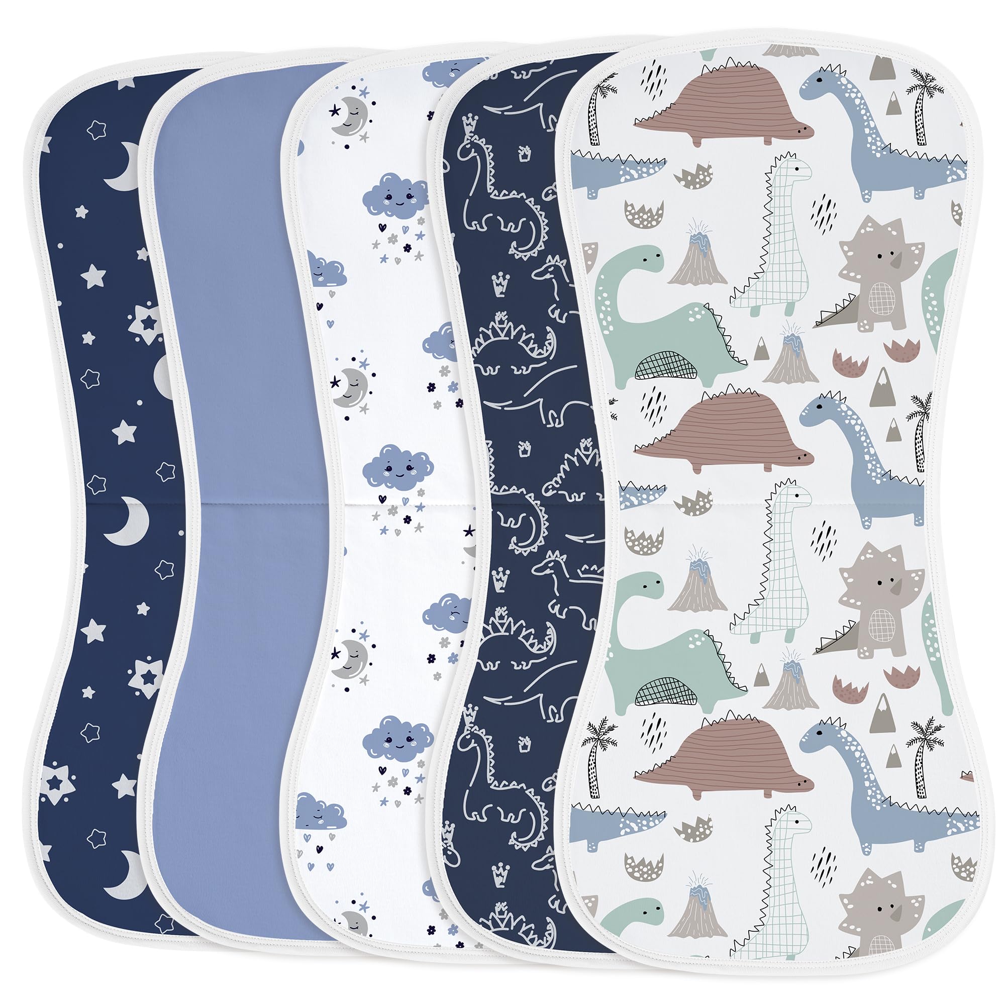 Yoofoss Baby Burp Cloths 5 Pack Burping Cloths for Babies