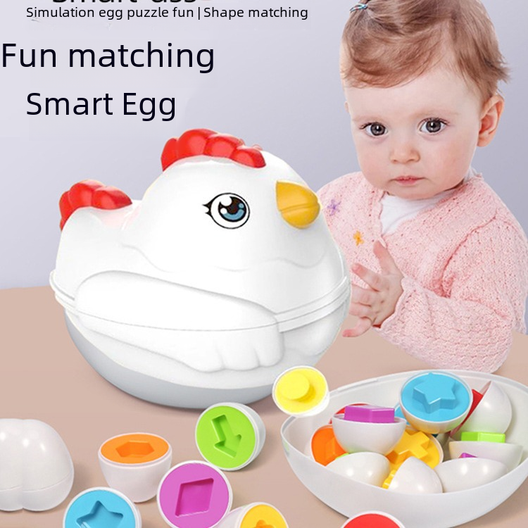 Cross-Border Baby Toy Smart Egg for Color and Shape Learning with colorful shapes for matching fun