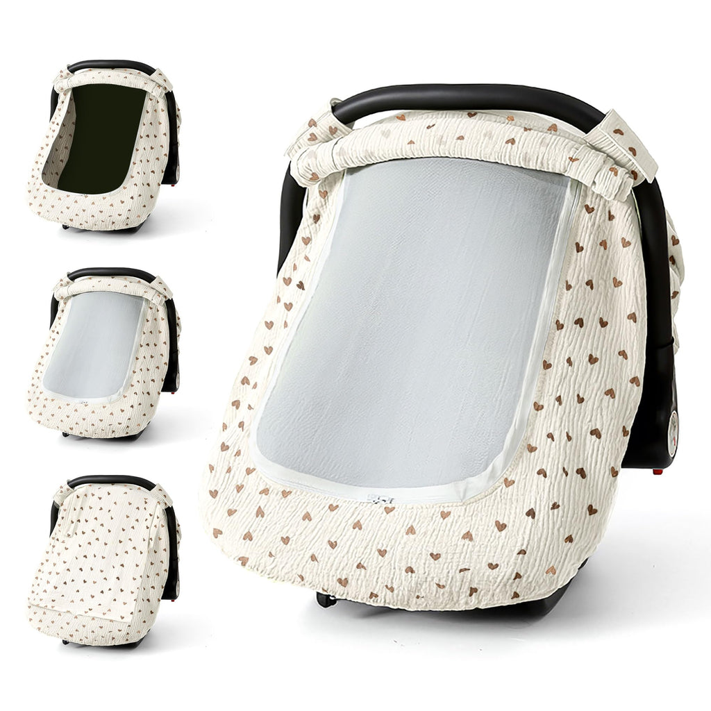Muslin Cotton Car Seat Cover Baby Universal Fit Carseat 