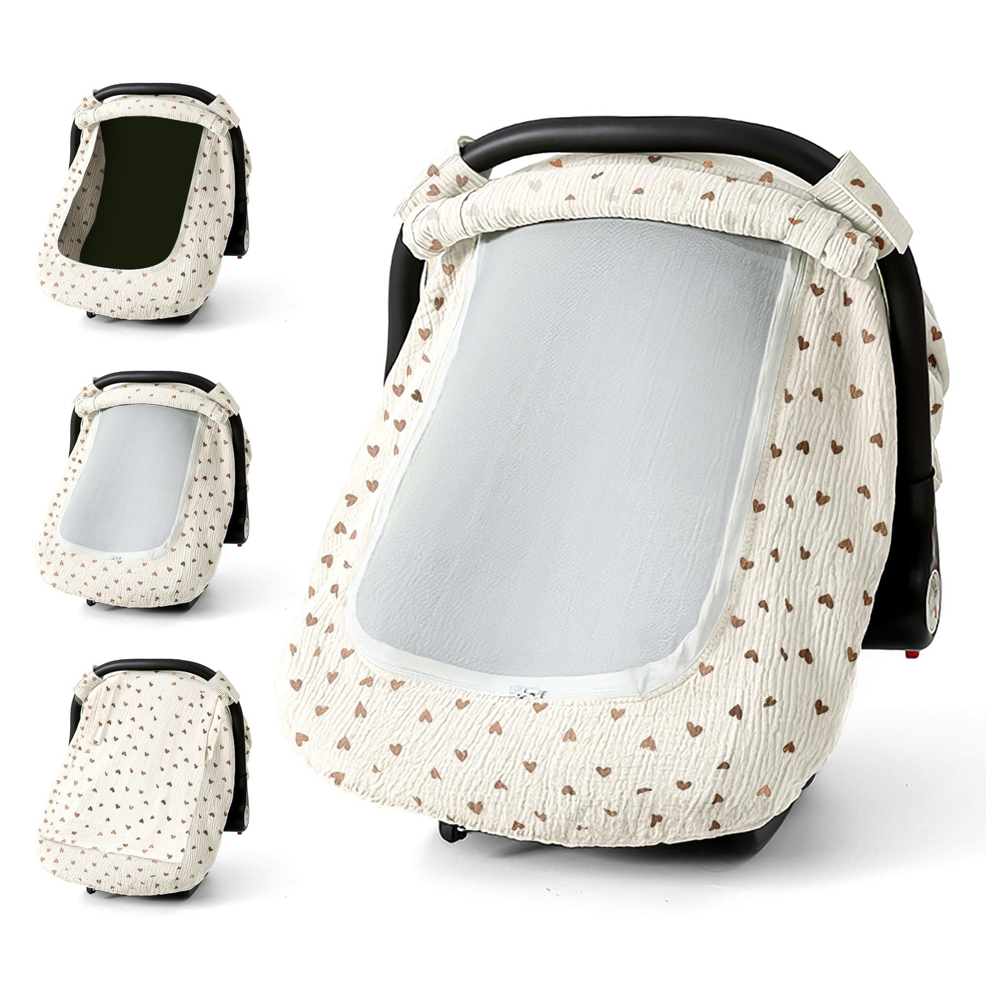 Muslin Cotton Car Seat Cover Baby Universal Fit Carseat 
