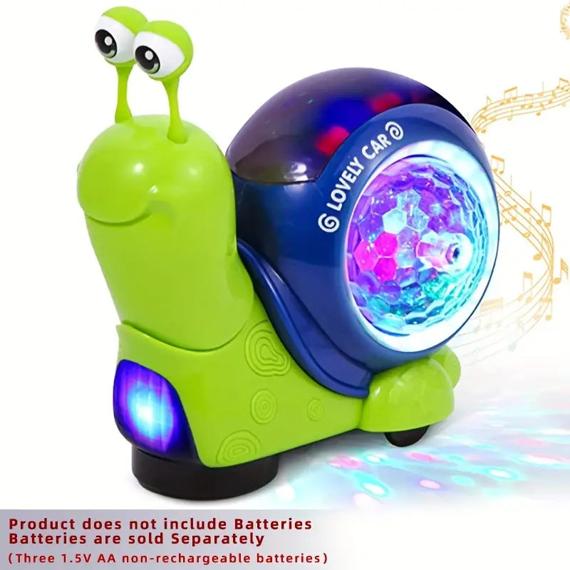 Crawling Snail Baby Toy with Lights and Music showcasing vibrant colors and playful design to engage babies.