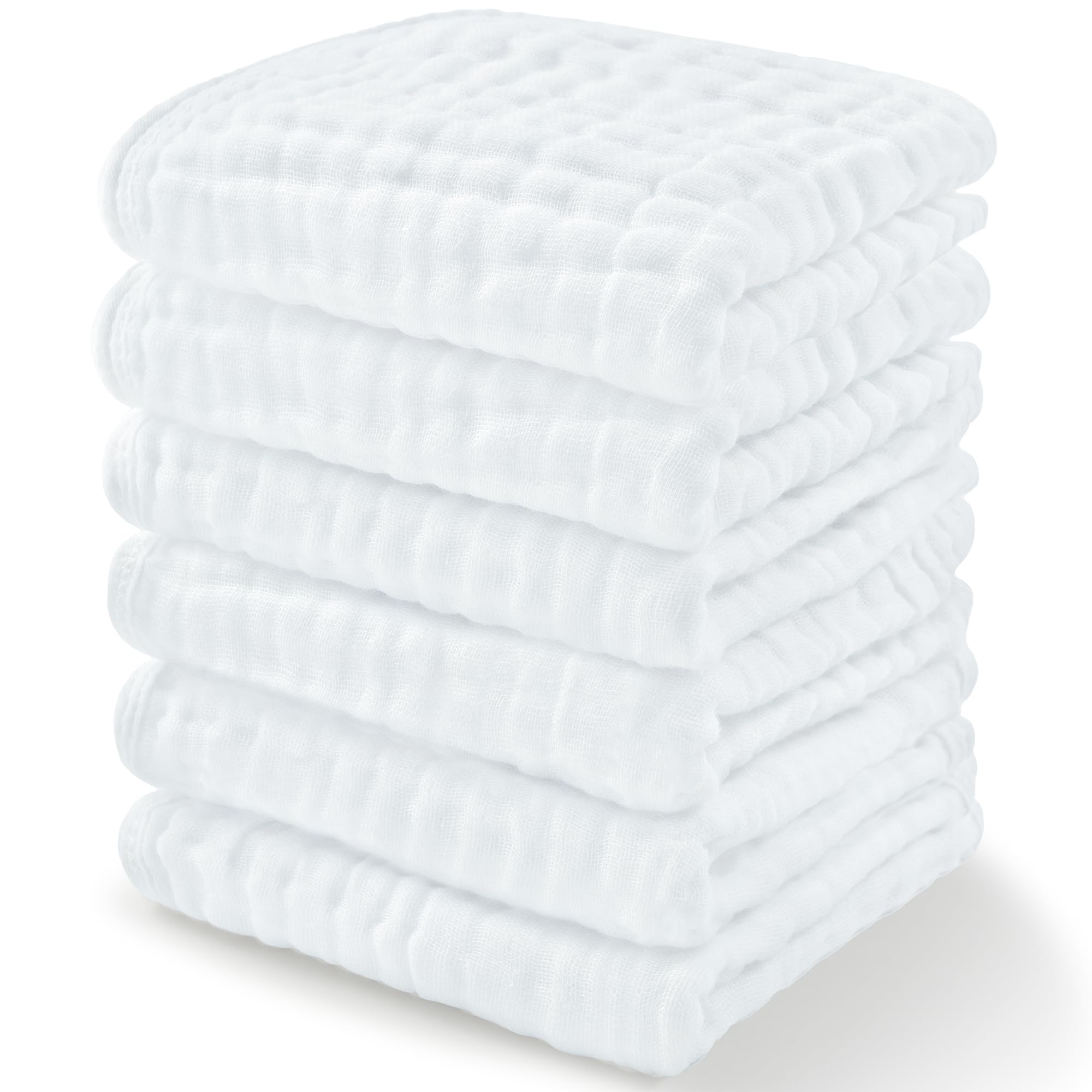 Baby Washcloths Muslin Cotton Baby Towels 6 Pack 