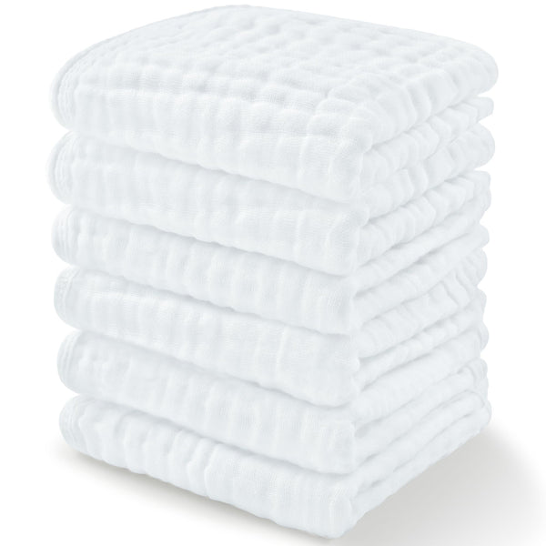 Soft Muslin Baby Towels 6-Pack