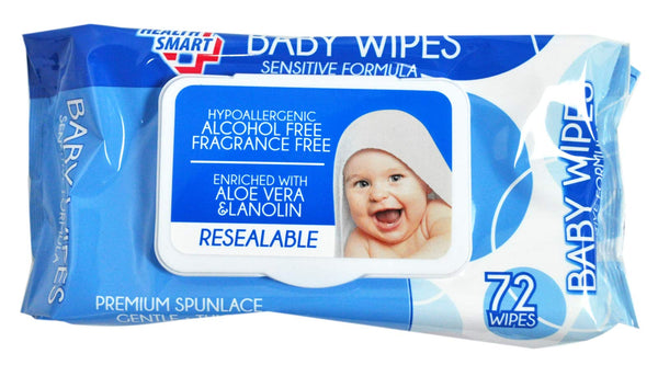 Health Smart Baby Wipes with Resealable Lid Bluegg